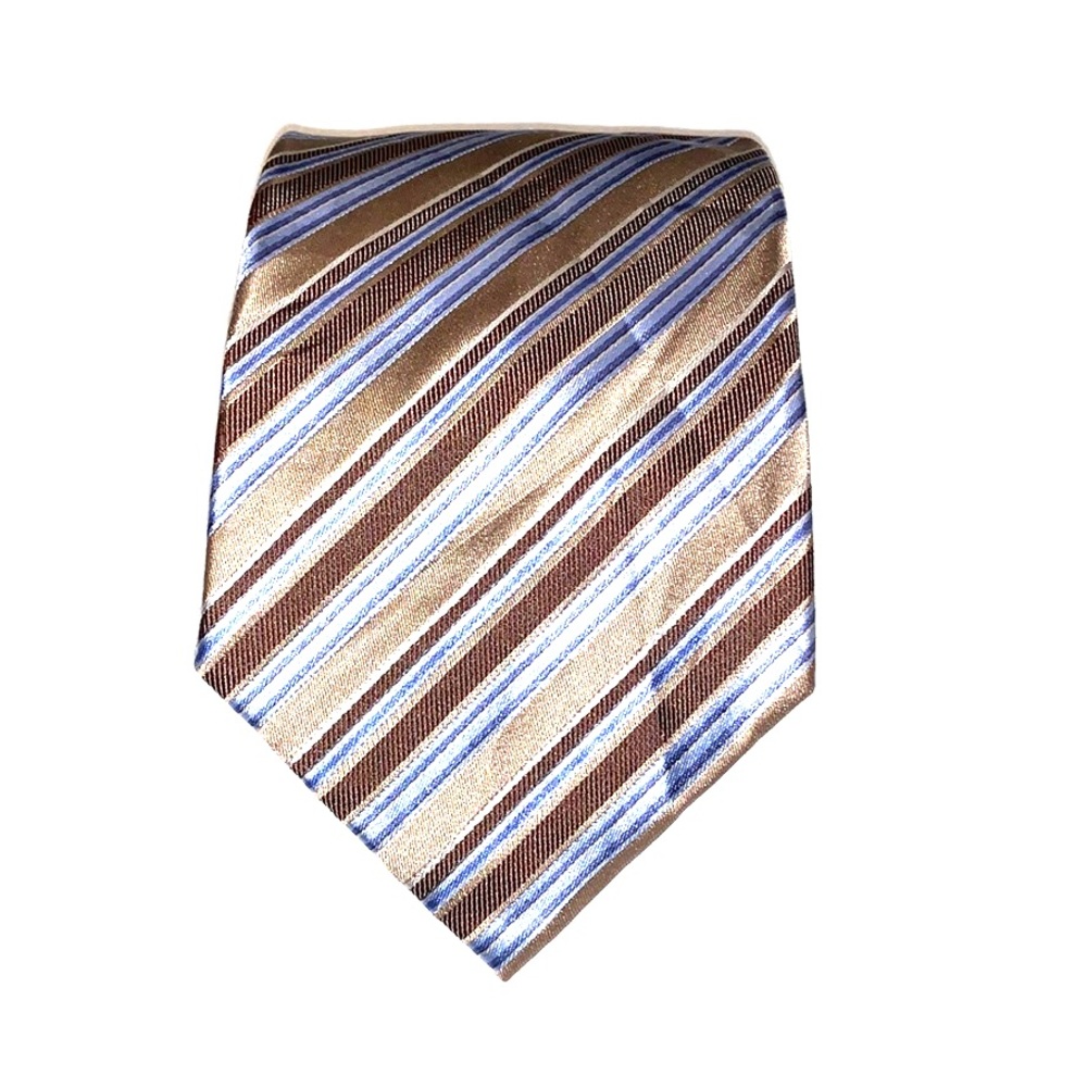 Giorgio Striped Silk Tie NWOT Wrinkled